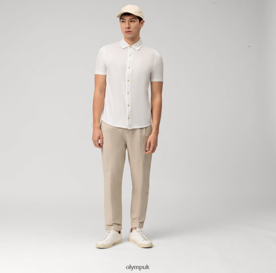 Clothing OLYMP Level Five Casual Body Fit, Polo, White NZ22L2094