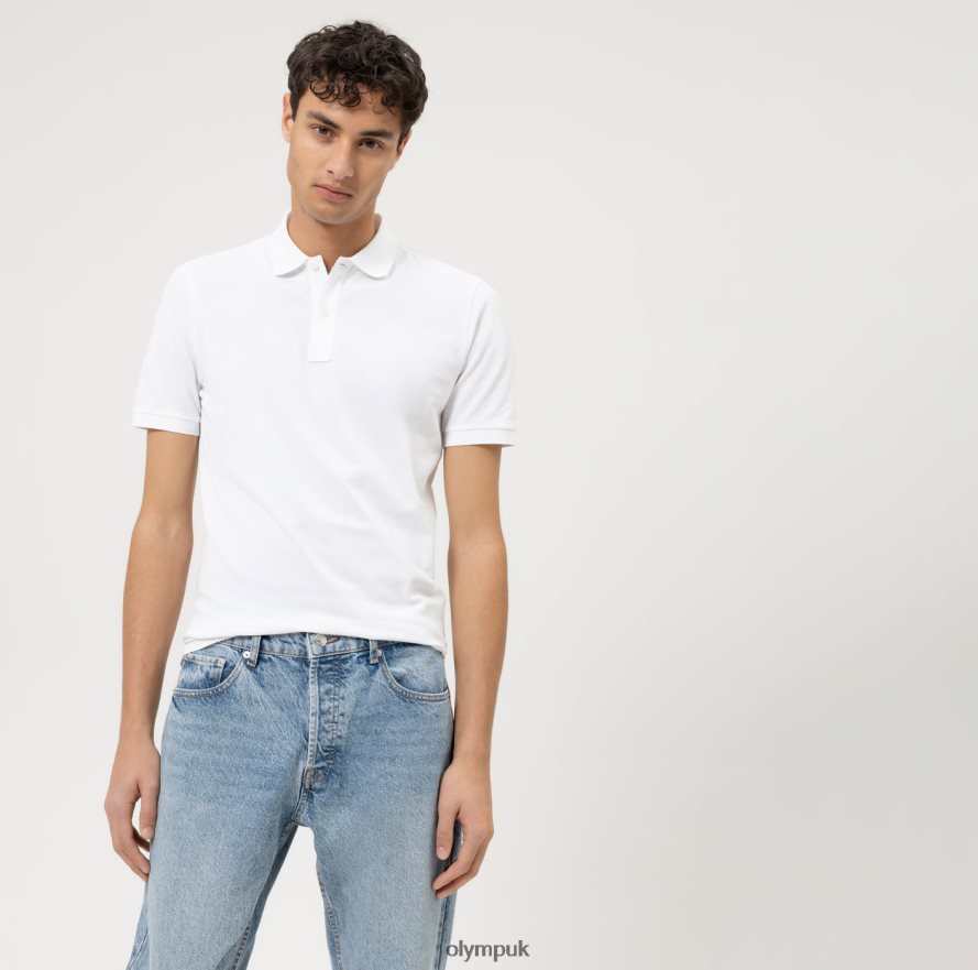 Clothing OLYMP Level Five Casual Body Fit, Polo, White NZ22L2166