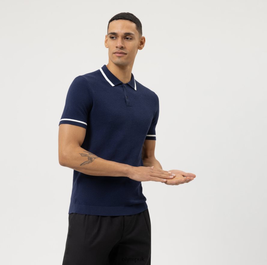 Clothing OLYMP Level Five Knitwear Body Fit, Polo, Marine NZ22L2155