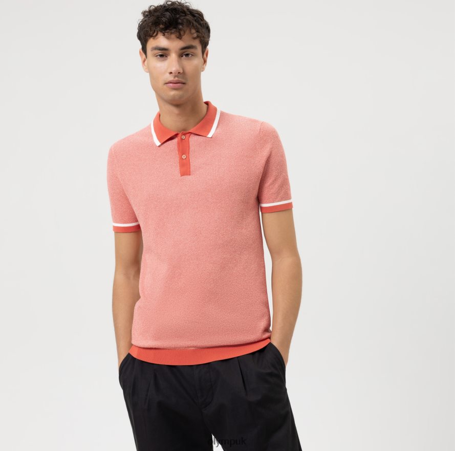 Clothing OLYMP Level Five Knitwear Body Fit, Polo, Red NZ22L2103