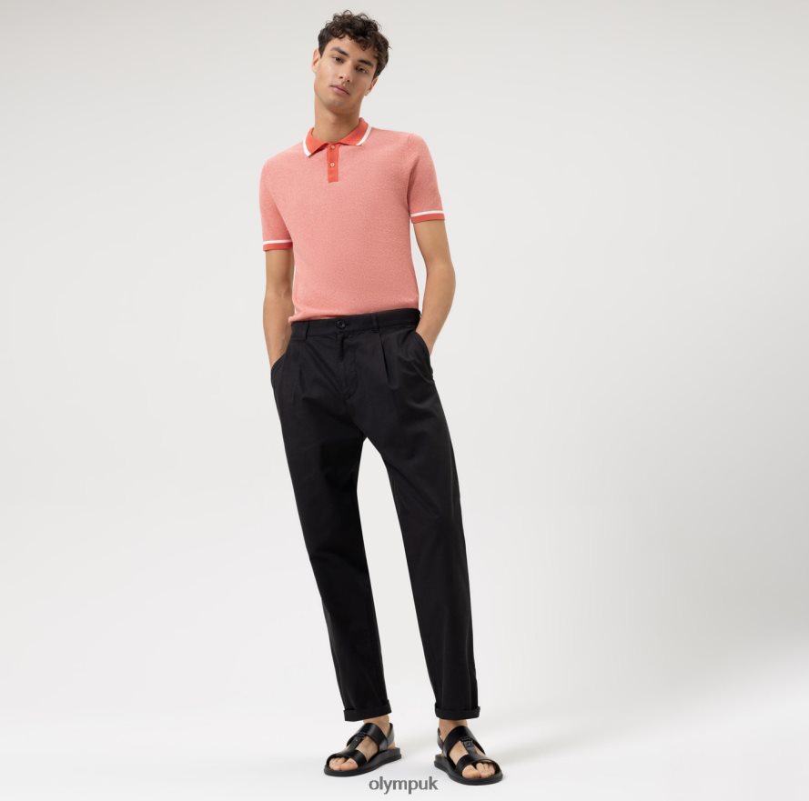 Clothing OLYMP Level Five Knitwear Body Fit, Polo, Red NZ22L2103