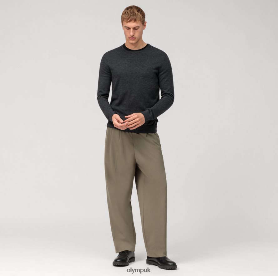 Clothing OLYMP Casual Knitwear Pullover, Anthracite NZ22L1812