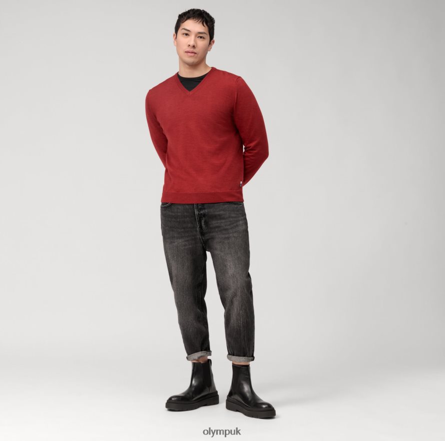 Clothing OLYMP Casual Knitwear Pullover, Barolo NZ22L1765