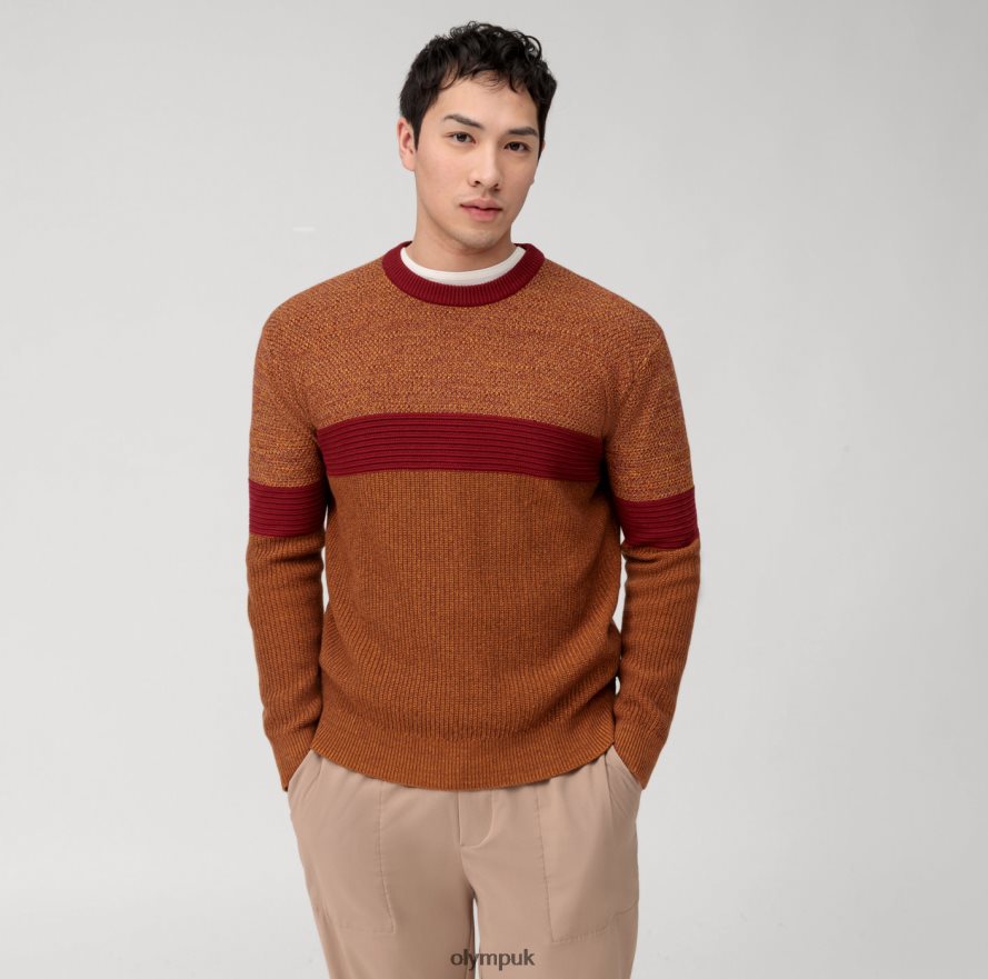 Clothing OLYMP Casual Knitwear Pullover, Barolo NZ22L1771