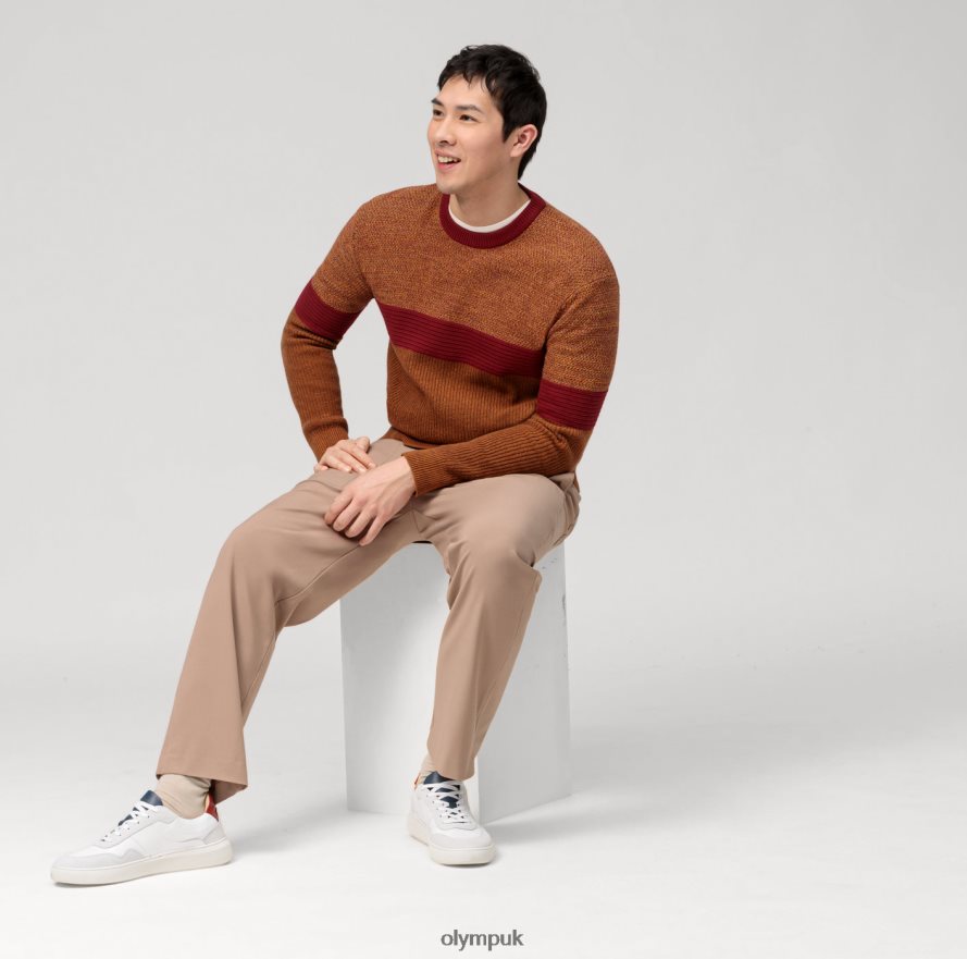 Clothing OLYMP Casual Knitwear Pullover, Barolo NZ22L1771