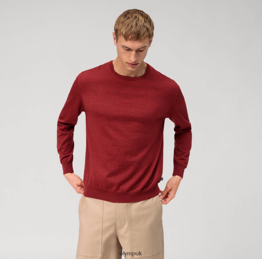 Clothing OLYMP Casual Knitwear Pullover, Barolo NZ22L1773