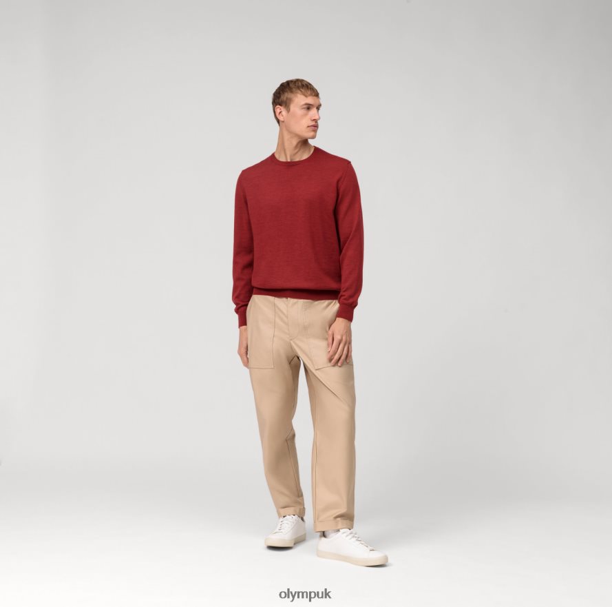Clothing OLYMP Casual Knitwear Pullover, Barolo NZ22L1773