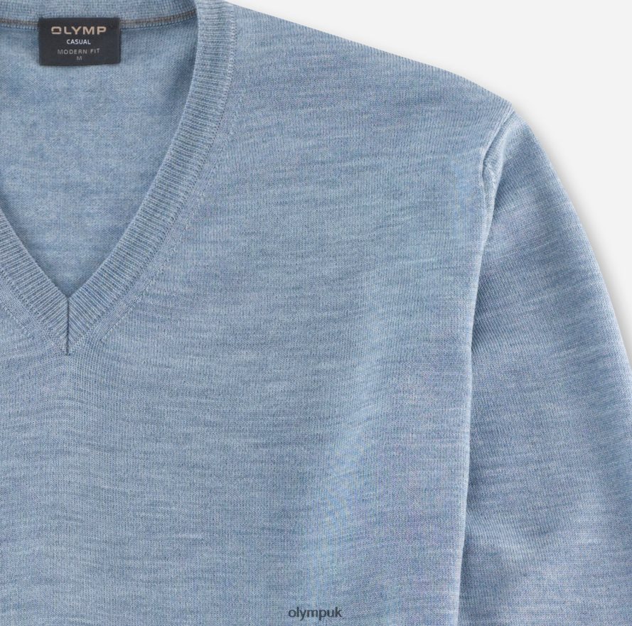 Clothing OLYMP Casual Knitwear Pullover, Bleu NZ22L1824