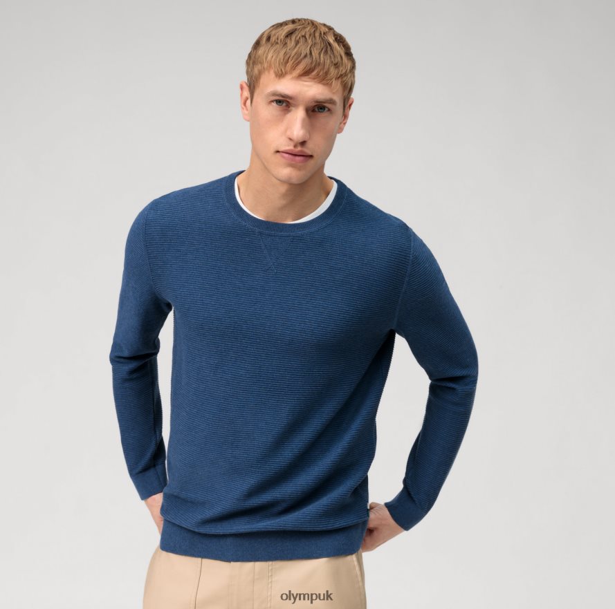 Clothing OLYMP Casual Knitwear Pullover, Blue NZ22L1810