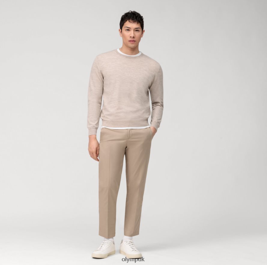Clothing OLYMP Casual Knitwear Pullover, Light Beige NZ22L1792