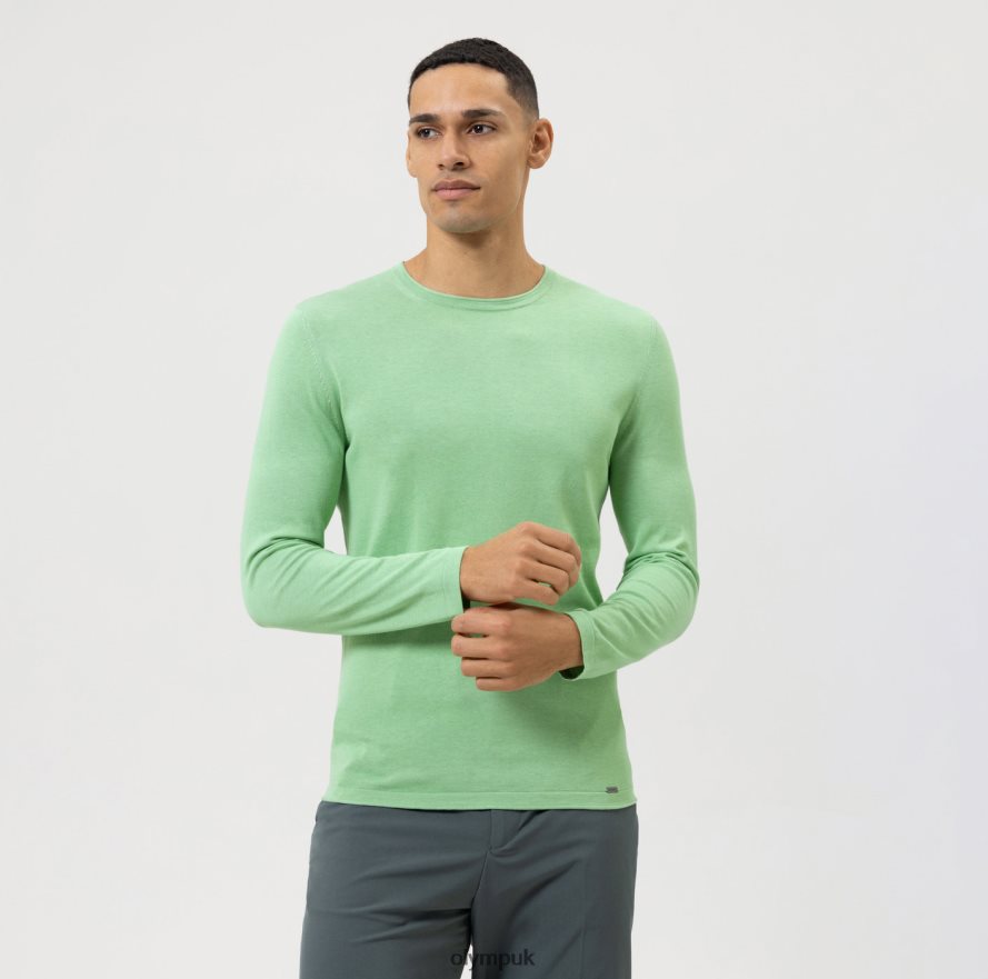 Clothing OLYMP Casual Knitwear Pullover, Light Green NZ22L1839