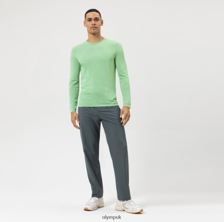 Clothing OLYMP Casual Knitwear Pullover, Light Green NZ22L1839