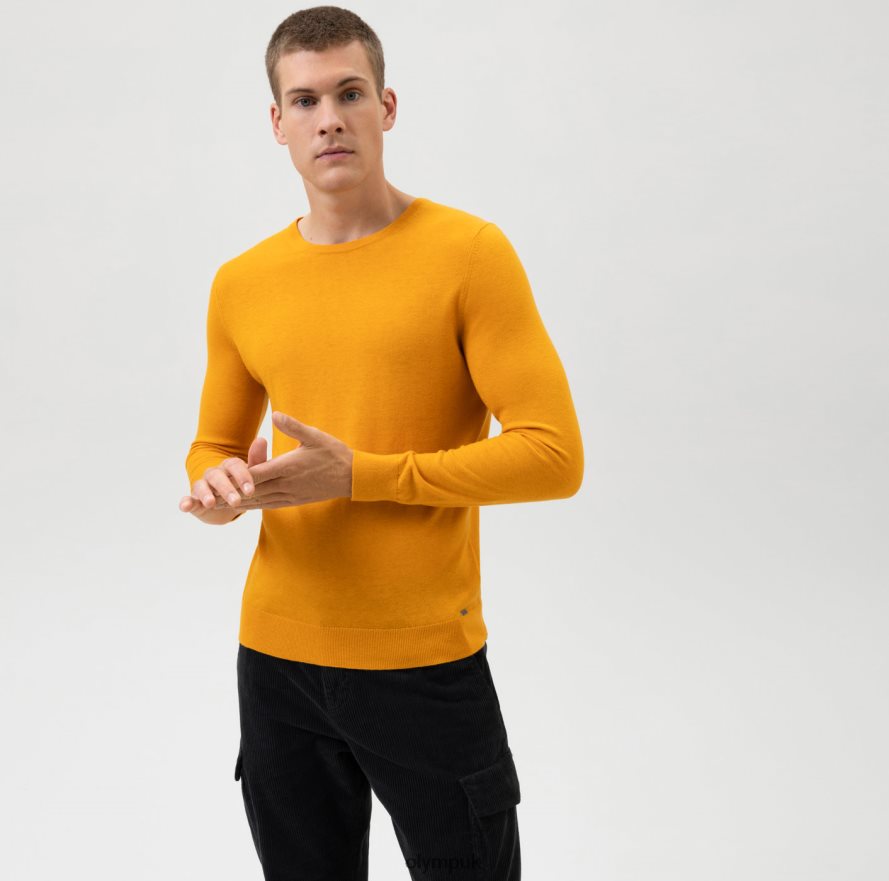 Clothing OLYMP Casual Knitwear Pullover, Maize NZ22L1862