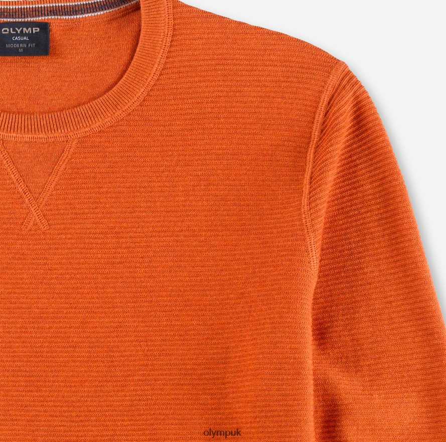 Clothing OLYMP Casual Knitwear Pullover, Mandarin NZ22L1780