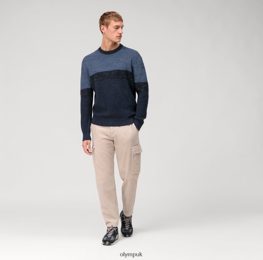 Clothing OLYMP Casual Knitwear Pullover, Marine NZ22L1784