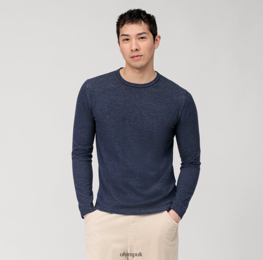 Clothing OLYMP Casual Knitwear Pullover, Marine NZ22L1797