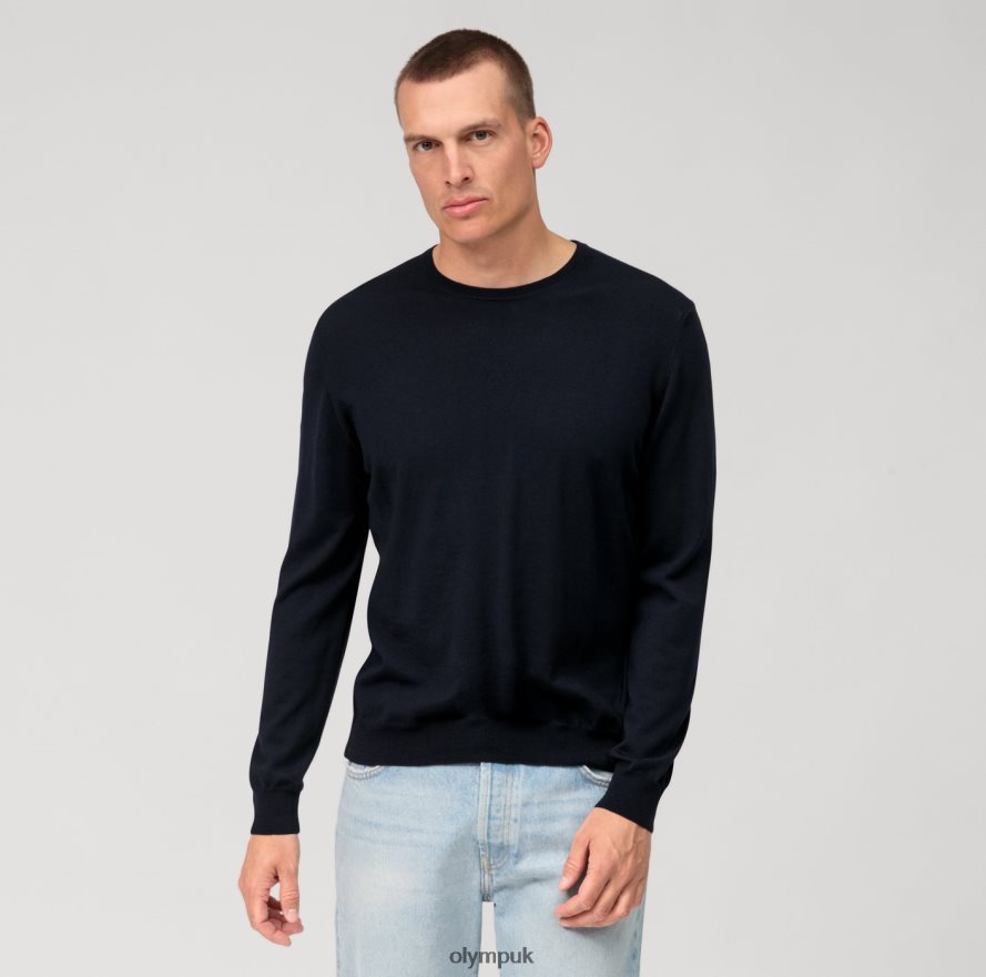 Clothing OLYMP Casual Knitwear Pullover, Marine NZ22L1805