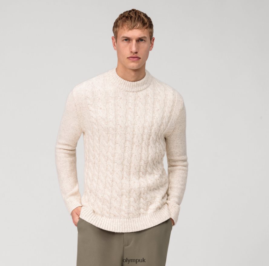Clothing OLYMP Casual Knitwear Pullover, Off White NZ22L1770