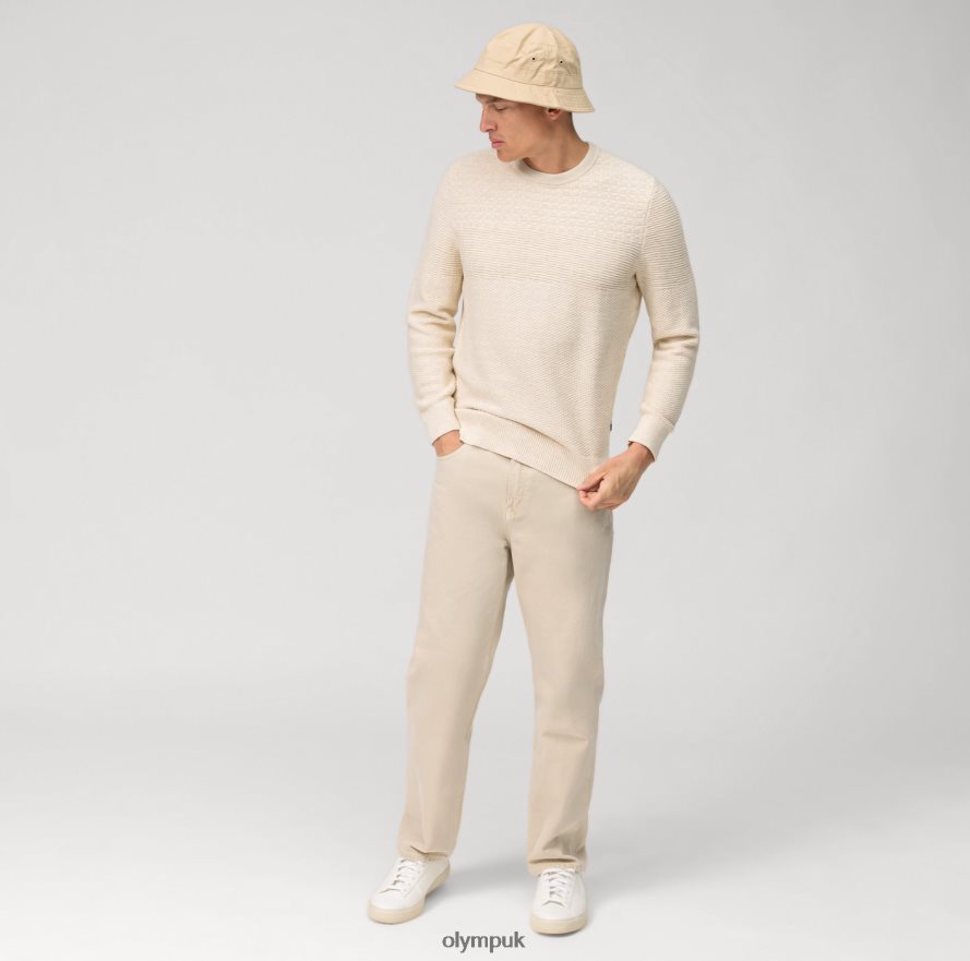 Clothing OLYMP Casual Knitwear Pullover, Off White NZ22L1774