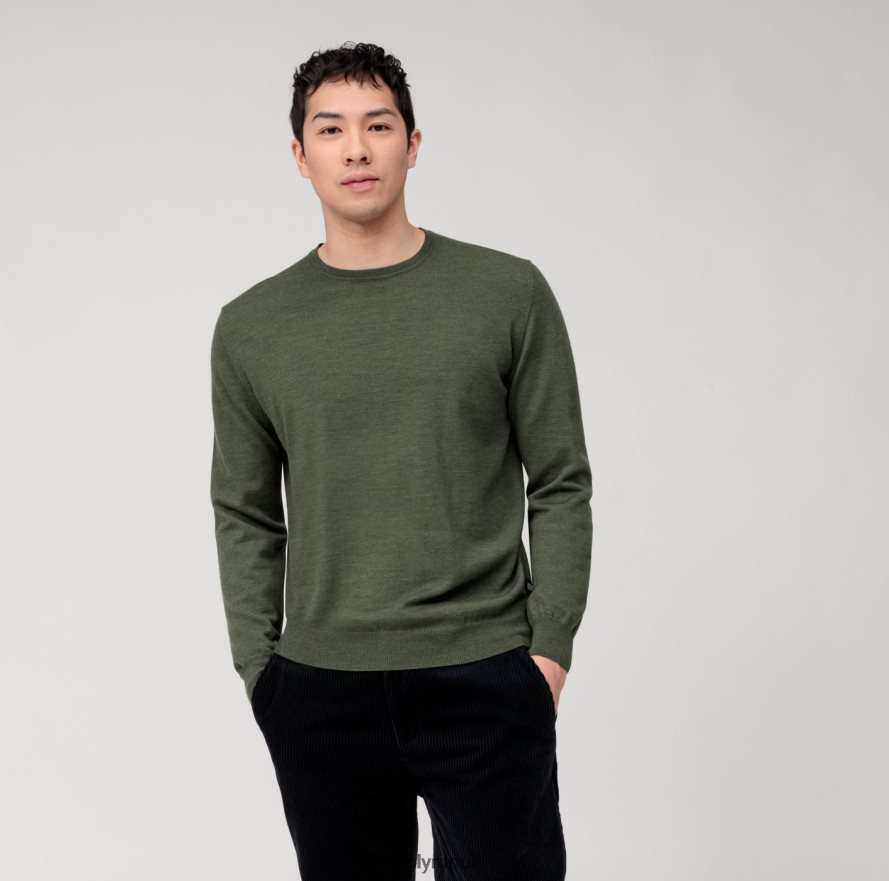 Clothing OLYMP Casual Knitwear Pullover, Olive NZ22L1813