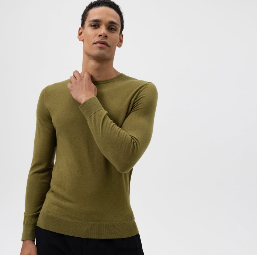 Clothing OLYMP Casual Knitwear Pullover, Olive NZ22L1876