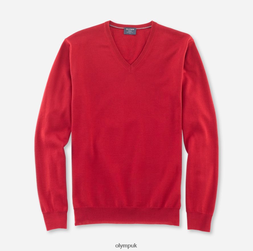 Clothing OLYMP Casual Knitwear Pullover, Red NZ22L1857