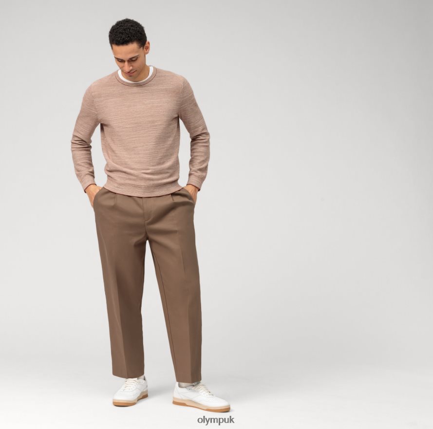 Clothing OLYMP Casual Knitwear Pullover, Reddish Brown NZ22L1818