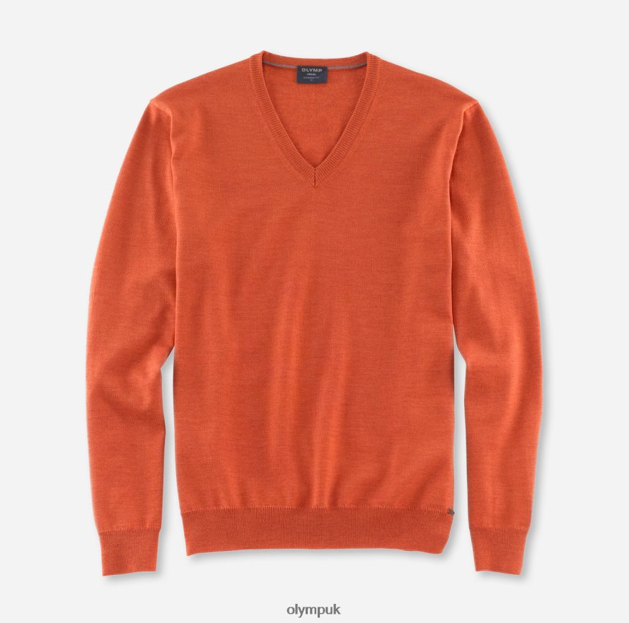 Clothing OLYMP Casual Knitwear Pullover, Rust NZ22L1859