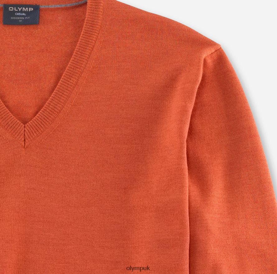 Clothing OLYMP Casual Knitwear Pullover, Rust NZ22L1859