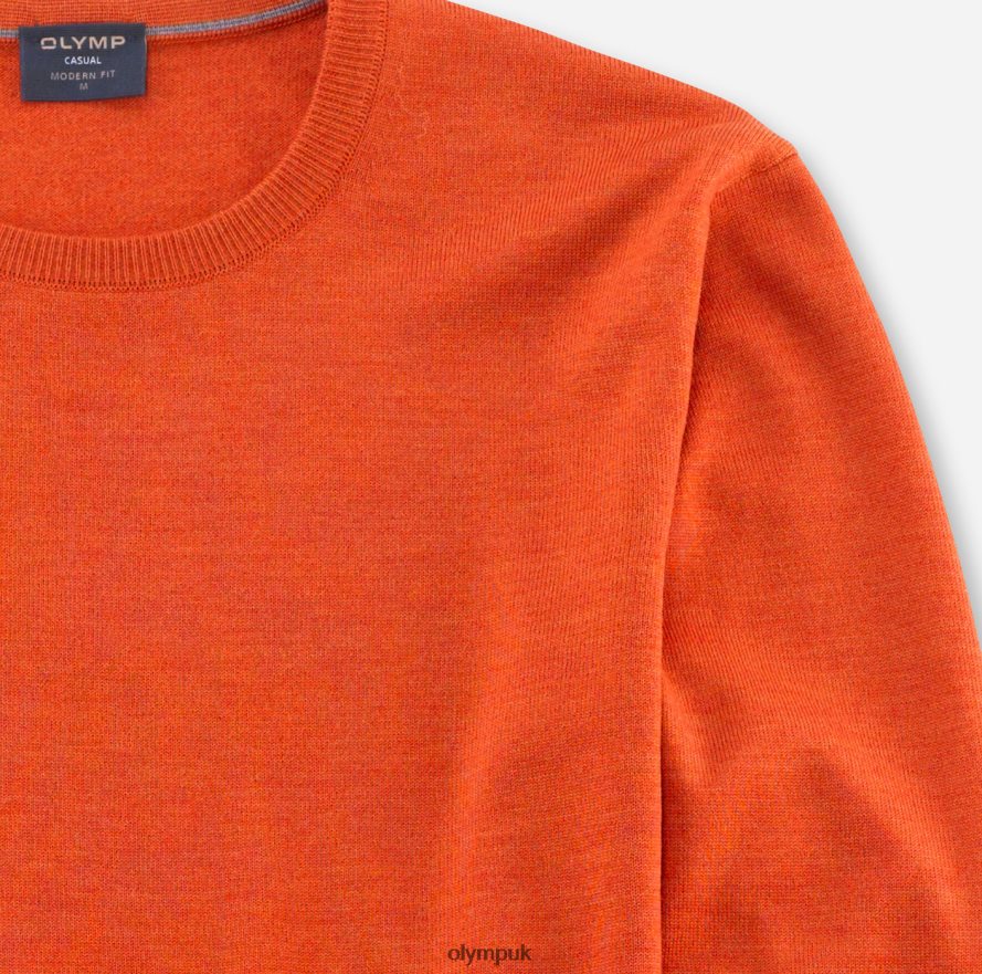 Clothing OLYMP Casual Knitwear Pullover, Rust NZ22L1874