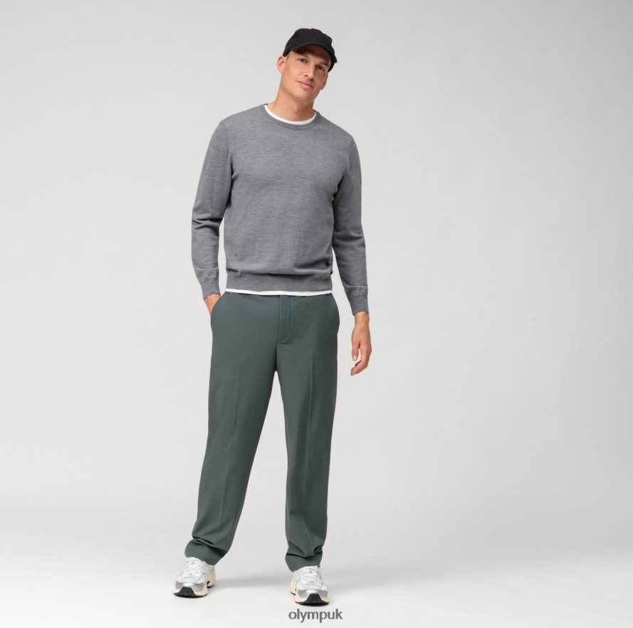 Clothing OLYMP Casual Knitwear Pullover, Silver Grey NZ22L1808