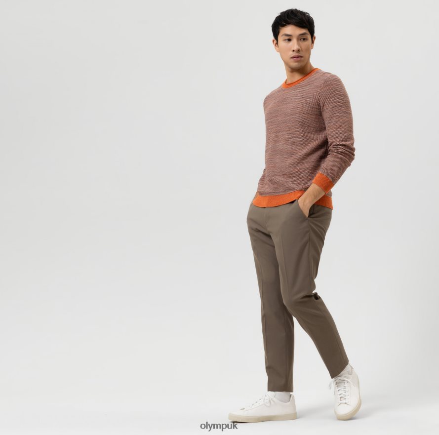 Clothing OLYMP Knitwear Modern Fit, Pullover Crew Neck, Mandarin NZ22L1868