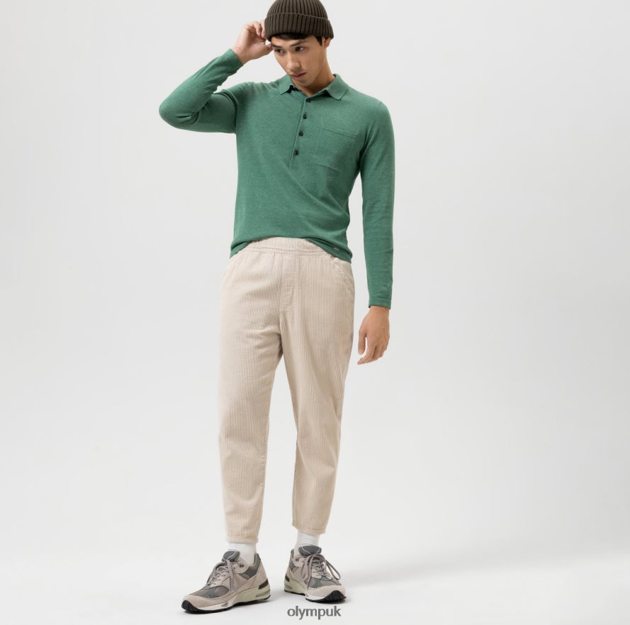 Clothing OLYMP Level Five Knitwear Body Fit, Polo Collar, Green NZ22L1755