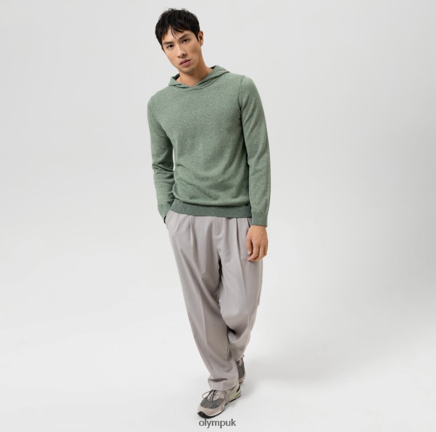 Clothing OLYMP Level Five Knitwear Body Fit, Pullover, Green NZ22L1757