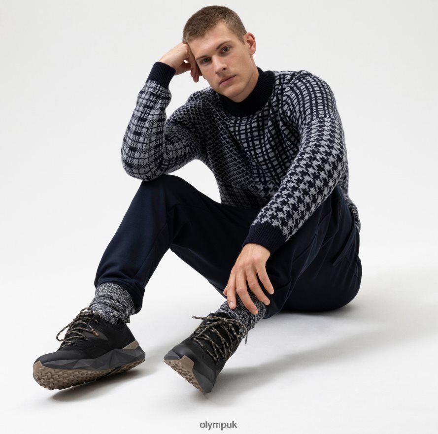 Clothing OLYMP Level Five Knitwear Body Fit, Pullover Stand-Up Collar, Grey NZ22L1844