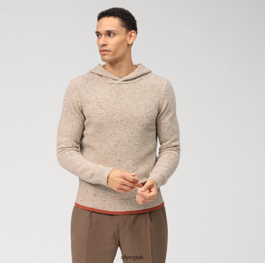 Clothing OLYMP Casual Knitwear Sweatshirt, Beige NZ22L1906