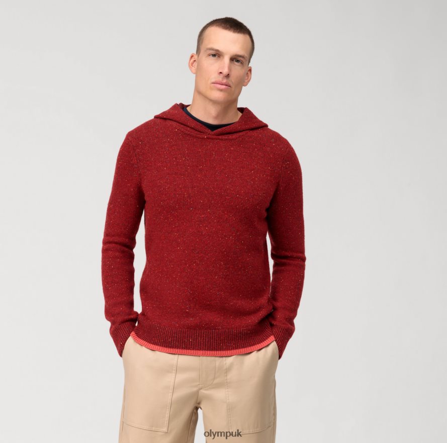 Clothing OLYMP Casual Knitwear Sweatshirt, Bordeaux NZ22L1912