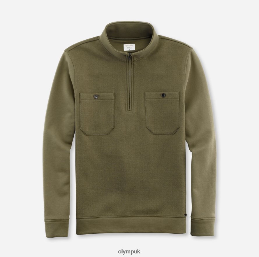 Clothing OLYMP Level Five Sweat Body Fit, Olive NZ22L1923