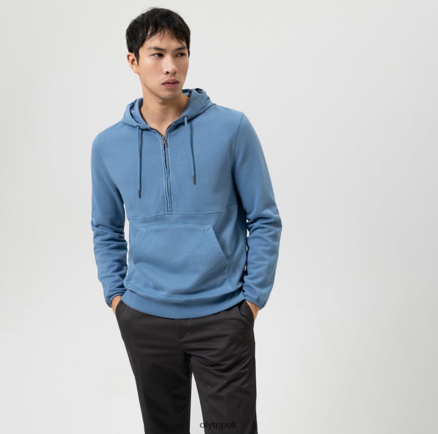 Clothing OLYMP Sweat Modern Fit, Sweatshirt, Smoke Blue NZ22L1920