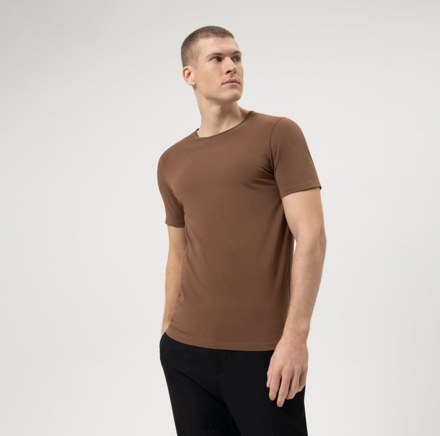 Clothing OLYMPLevel Five Casual Body Fit, T-Shirt, Brown NZ22L2022