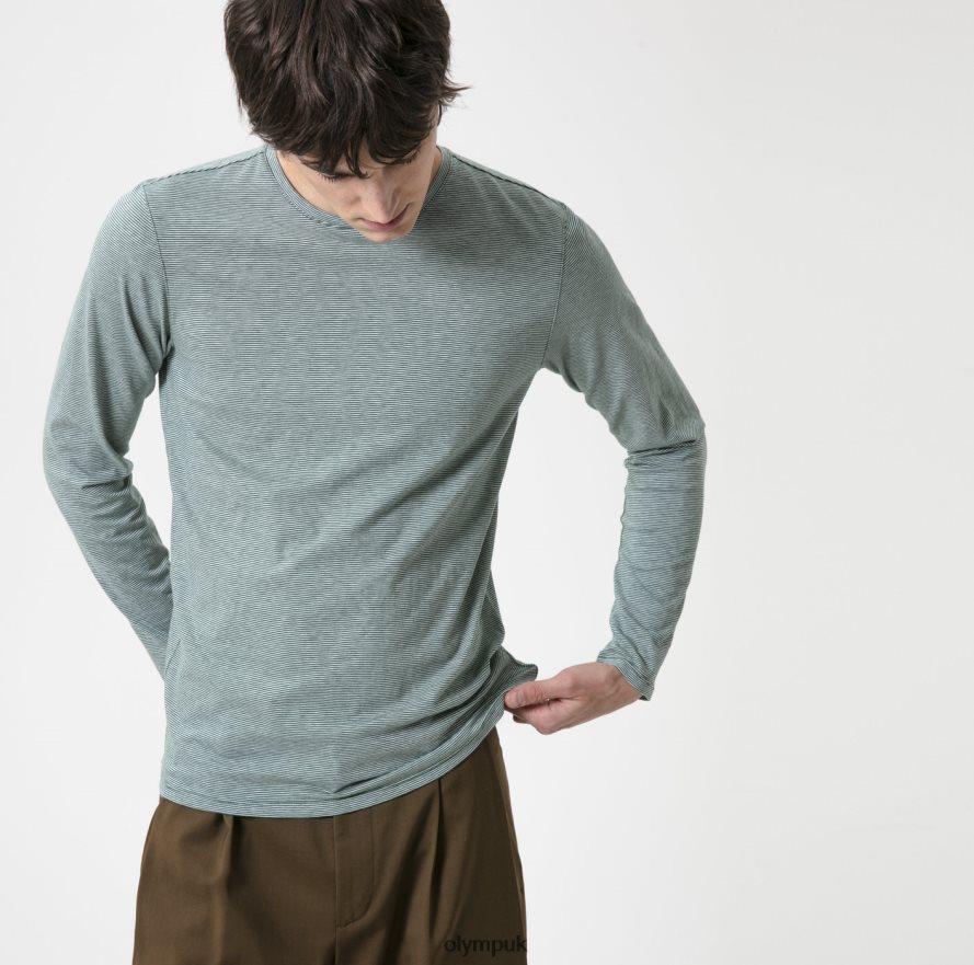 Clothing OLYMPLevel Five Casual Body Fit, T-Shirt, Grey Green NZ22L2061