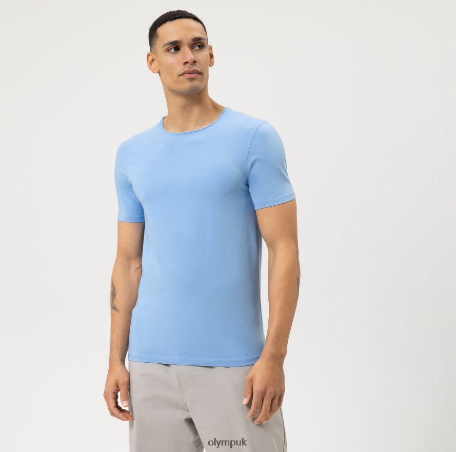 Clothing OLYMPLevel Five Casual Body Fit, T-Shirt, Light Blue NZ22L2009