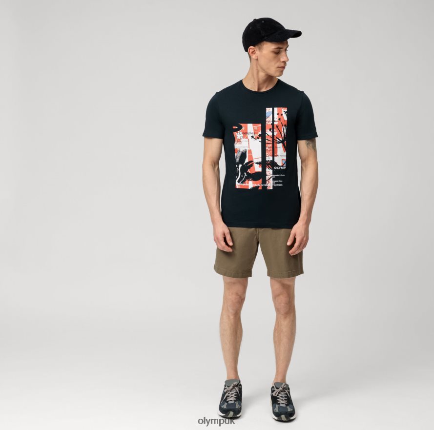 Clothing OLYMPLevel Five Casual Body Fit, T-Shirt, Marine NZ22L1993