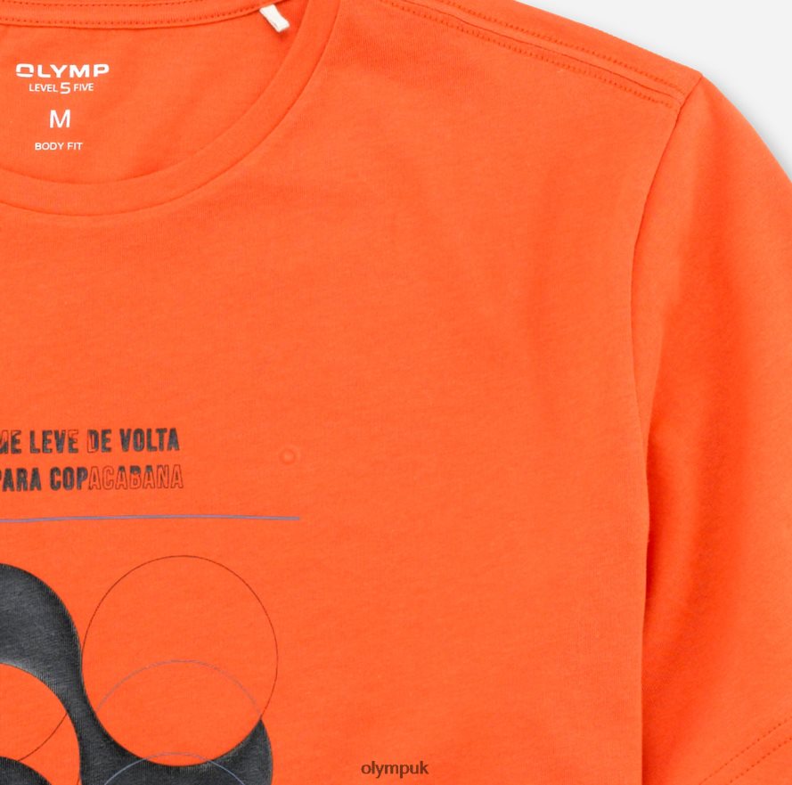 Clothing OLYMPLevel Five Casual Body Fit, T-Shirt, Orange NZ22L2063