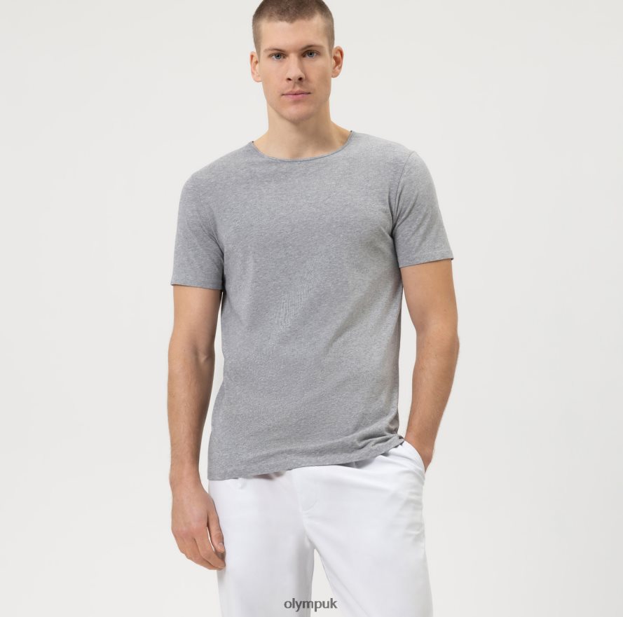 Clothing OLYMPLevel Five Casual Body Fit, T-Shirt, Silver Grey NZ22L2030