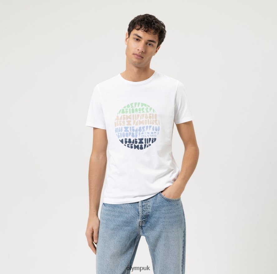 Clothing OLYMPLevel Five Casual Body Fit, T-Shirt, White NZ22L2051