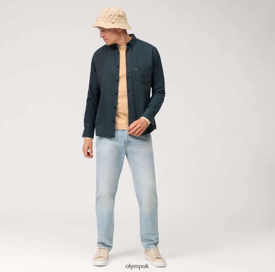 Clothing OLYMP Casual Jersey Long-Sleeved T-Shirt, Natural NZ22L2048