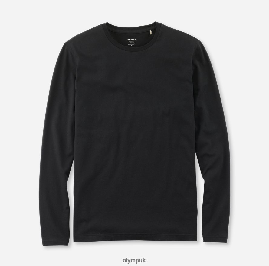 Clothing OLYMP Casual Modern Fit, T-Shirt, Black NZ22L2066