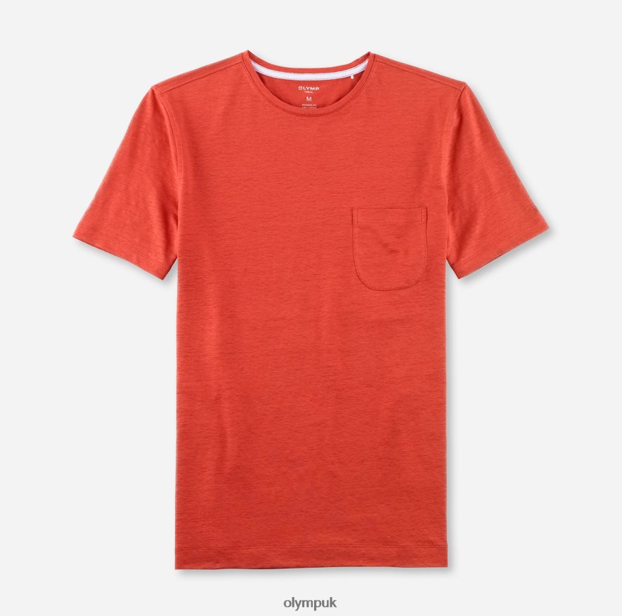 Clothing OLYMP Casual Modern Fit, T-Shirt, Brick Red NZ22L2047