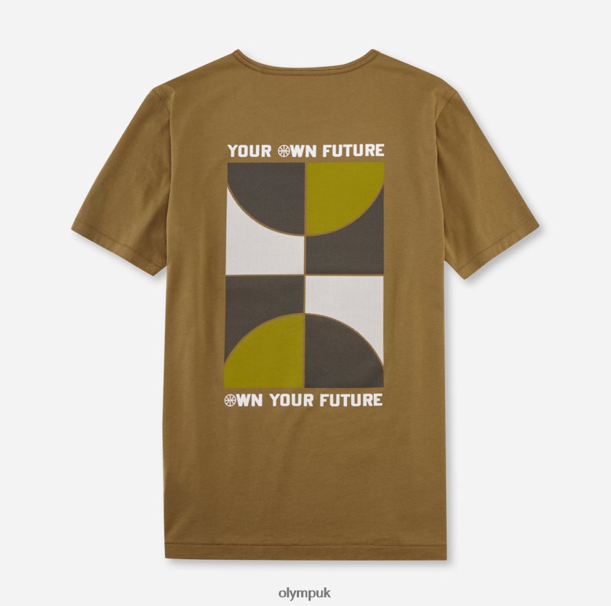 Clothing OLYMP Casual Modern Fit, T-Shirt, Khaki NZ22L2001